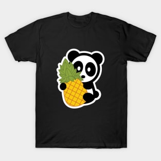 Panda Pineapple Pen Bambu Brand Food Foodie Tropical Dole Plantation Spikey Fresh Sour Sweet Citrus Hawaii Island T-Shirt